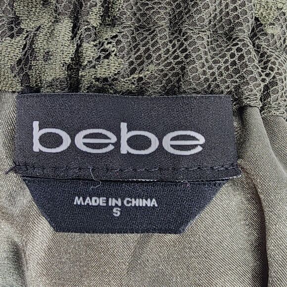 Off the shoulder lace Deep Green crop top by Bebe(S) - Picture 2 of 6